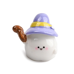 Ghost Статуэтки из смолы на хеллоуин для украшения рабочего стола в домашнем офисе, призрак, 18x29.5x17.5 мм