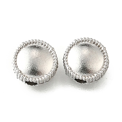 Плоский Круглый 304 из нержавеющей стали разделительные бусины, цвет нержавеющей стали, плоско-круглые, 7.5x3.5 мм, отверстие : 1.8 мм