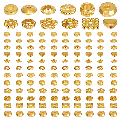 Золотой 480шт 12 стили бусины из сплава, золотые, 6~8x5~8x2~3.5 мм, отверстие : 1~3.5 мм, 40 шт / стиль