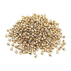 Золотой CCB пластиковые шарики, граненые, кубические, золотые, 4x4x4 мм, отверстие : 1 мм