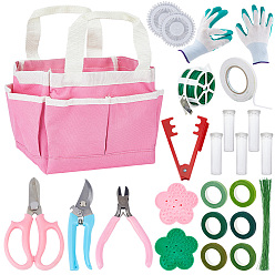 Mixed Color Flower Arrangement Supplies Set, Including Gloves, Scissor, Tapes, Pin, Mixed Color, 260mm
