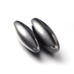 Magnetic Hematite Magnetic Synthetic Hematite Oval Beads, No Hole, 35.5~37x12.5~13.5mm