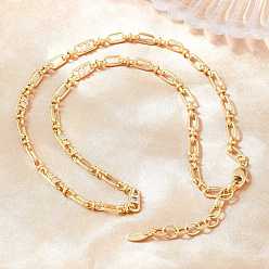 Прозрачный 5ММ латунная цепочка с овальными звеньями, инкрустированная кубическим цирконием, без кадмия и без свинца, стойки покрытие, долговечный, реальный 18 k позолоченный, прозрачные, 18.11 дюйм (46 см)