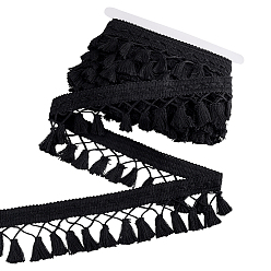 Черный 10 лента из полиэстера в ярдах, кистями, чёрные, 2-3/4 дюйм (70 мм)