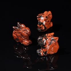 Золотой Обсидиан Украшения дисплея натурального золотого блеска обсидиана, украшение домашнего офиса, кролик, 42 мм