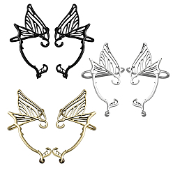 (52) Непрозрачная лаванда 6 шт. 3 серьги-гвоздики из цветного сплава в форме крыльев бабочки, женские серьги-каффы с запахом-альпинистом, разноцветные, 75~77x39~43 мм, 1 шт / стиль