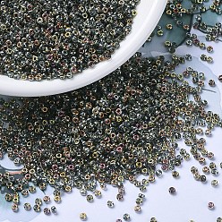 (RR4551) Crystal/Marea (VM) MIYUKI Round Rocailles Beads, Japanese Seed Beads, 11/0, (RR4551) Crystal/Marea (VM), 11/0, 2x1.3mm, Hole: 0.8mm, about 1100pcs/bottle, 10g/bottle