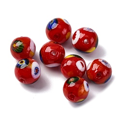 Коричневый Бусины ручной работы тысячецветник бисера, круглые, коричневые, 10~10.5 мм, отверстие : 1.5 мм