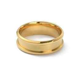 Золотой 201 Нержавеющая сталь рифленая кольцевая рифленая, кольцевой сердечник, для изготовления инкрустации, золотые, внутренний диаметр: 21 мм