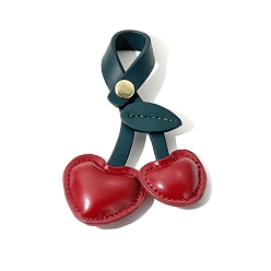 Красный Pu кожаный кулон украшение, сердце, красные, 110 мм