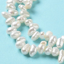 Antique White Natural Cultured Freshwater Pearl Beads Strands, Rice, Antique White, 5~7x4~4.5mm, Hole: 0.6mm, about 90pcs/strand, 12.80''(32.5cm)
