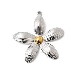 Золотой & Цвет Нержавеющей Стали Два тона 304 из нержавеющей стали подвески, , золотые и нержавеющая сталь цвет, 29.5x29x4 мм, отверстие : 1.2 мм