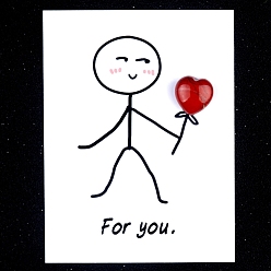 Красный Камень Украшения в виде сердца из натуральной красной яшмы, с бумажными карточками, фигурка для украшения дома, энергетический камень рейки для исцеления, 15 мм