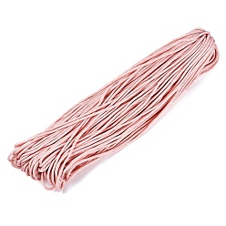 Pink 7 внутренние сердечники веревки из полиэстера и спандекса, с узорами, для изготовления браслетов из веревки и шнурков для обуви, розовые, 5 мм, около 109.36 ярдов (100 м) / пачка, 420~500 г / пачка