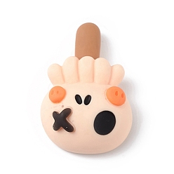 Skull Кабошоны из непрозрачной смолы на тему Хэллоуина, для изготовления ювелирных изделий, Рисунок черепа, 28.5x19x9 мм