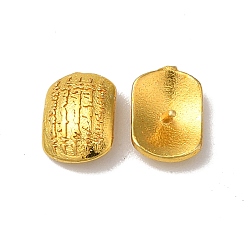 Матовый Золотой Цвет Покрытие стойки латунными колышками, за половину пробурено бисера, долговечный, без свинца и без кадмия, прямоугольные, матовый золотой цвет, 7.5x5.5x2.5 мм, штифты : 0.8 мм