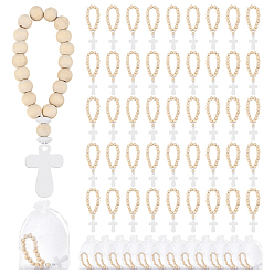 Фора Деревянные подвесные украшения, с подарочными пакетами, подарочными бирками и джутовым шпагатом, оранжевые, 131 мм