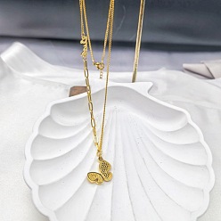 Real 18K Gold Plated 304 Stainless Steel Butterfly Pendant Necklaces for Women, Real 18K Gold Plated, 15.75 inch(40cm)