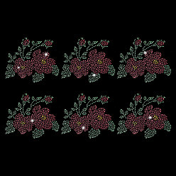 Цветок Стекла исправление горный хрусталь, гладить по аппликациям, аксессуары для костюма, для одежды, , брюки, цветок, 152x130x0.8 мм