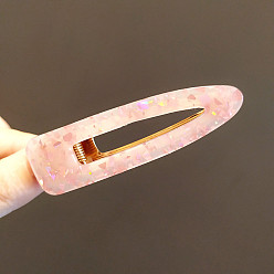 Лавандовый румянец Заколки из кожи аллигатора из ацетата целлюлозы, выдалбливают аксессуары для волос для девочек женщин, слеза, лавандовый румянец, 70 мм