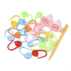 (52) Непрозрачная лаванда Наборы инструментов, фиксирующий маркер стежка, вязальные игольные колпачки, вязальные спицы, разноцветные, 23 шт / комплект