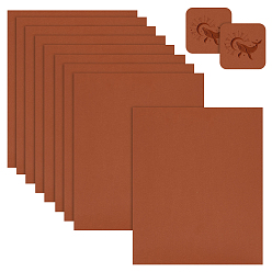 Saddle Brown 9Pcs Imitation Leather Fabric, DIY Craft, Rectangle, Saddle Brown, 320x260x1.5mm