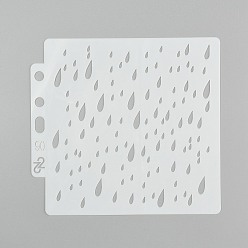 Teardrop Large Plastic Reusable Drawing Painting Stencils Templates, for Painting on Scrapbook Fabric Tiles Floor Furniture Wood, Teardrop Pattern, 130x140x0.3mm, Hole: 7mm and 7x12mm