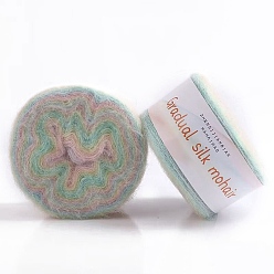 Средний Аквамарин 2-слойная пряжа, градиент цвета, для вязания спицами и крючком, средний аквамарин, 0.5 мм