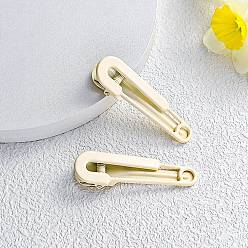 Светлый Золото-желтый Заколки для волос из кожи аллигатора цвета макарон, аксессуары для волос для девочек женщин, Форма предохранительного штифта, светлый золотарник желтый, 40x20 мм