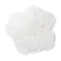 Прозрачный Акриловые подвески, акриловый диск, аксессуары для ключей в форме диска своими руками, прозрачные, 33~65.5x33.5~65.5x1 мм, отверстие : 3~3.1 мм