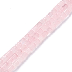 Rose Quartz Natural Rose Quartz Beads Strands, Column, 10x7mm, Hole: 0.9mm, about 38pcs/strand, 15.43''~15.55''(39.2~39.5cm)