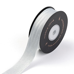 Светло-серый Матовая двойная атласная лента, полиэстер атласные ленты, светло-серый, 1 дюйм (26 мм), 10 ярдов / рулон (91.44 м / рулон)