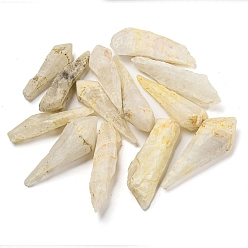 Other Quartz Natural Druzy Quartz Beads, Gemstone Home Display Decorations, No Hole/Undrilled, Big Teardrop, 67~76.5x22~29x20.5~26mm, about 34pcs/1000g