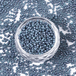 (1206) Opaque Turquoise Amethyst Marbled TOHO Round Seed Beads, 11/0, Japanese Seed Beads, (1206) Opaque Turquoise Amethyst Marbled, 11/0, 2x1.5mm, Hole: 0.7mm, about 20000pcs/bag, 100g/bag