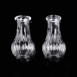 Прозрачный Стеклянные бутылки, шарик контейнеры, прозрачные, 2.95~3.05x1.55~1.6 см, отверстие : 6 мм