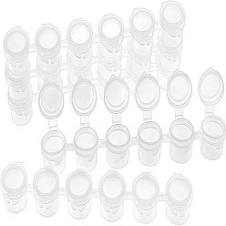 Прозрачный Пластиковые краски горшки полоски, 5 мл 6 горшки для мини-пустых стаканчиков с крышкой, для художественных промыслов акварельный пигмент, прозрачные, 17.2x3.3x2.15 см