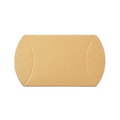 Dunkelgolden Kraftpapier Hochzeitsbevorzugungsgeschenkkästen, Kissen, dunkelgolden, 6.5x9x2.5 cm