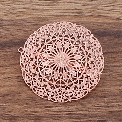 Розовое Золото Заколка для волос с железным цветком, заявление держателя конского хвоста, аксессуары для волос для женщин, розовое золото , 50 мм