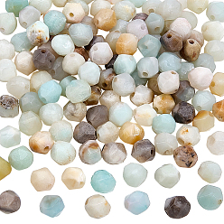 Flower Amazonite 2 нити натуральный цветок амазонит бусины нити, круглые, граненые, 5.5~6x5.5~6.5 мм, отверстие : 1 мм, около 60~62 шт / нитка, 14.17~14.88'' (36~37.2 см)