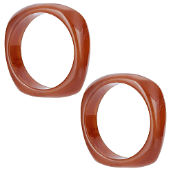 Кокосово-Коричневый 2шт. браслет из акрила с имитацией мрамора для женщин, кокосового коричневый, внутренний диаметр: 2-5/8 дюйм (6.8 см)