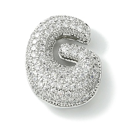 Letter G Стойки обшивки латунь кубического циркония подвески, без кадмия и без свинца, долговечный, алфавит, Буква G, 22x17.5x8 мм, отверстие : 4x2 мм