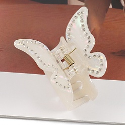 Желтая Старая Ткань  Заколки для волос из пвх, со стразами, аксессуары для волос для женщин и девочек, Buterfly, старое кружево, 47x55x43 мм