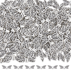 Античное Серебро 120 бусины из сплава шт., крыло бабочки, античное серебро, 8x22x3.5 мм, отверстие : 1.5 мм