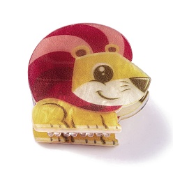 Лев Симпатичные мини-животные акриловые заколки для волос с когтями, аксессуары для волос для девочек, лев, 24x27x24.5 мм