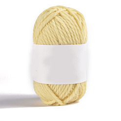 Light Gold Шерстяная пряжа, для ткачества, вязание крючком, золотой свет, 5 мм, около 54.68 ярдов (50 м) / моток