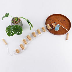 Цвет Древесины Деревянная веревка для массажа спины, Инструменты для самомассажа для шеи, ног, облегчения боли в спине, деревесиные, 1200x75x75 мм