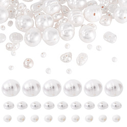 (52) Непрозрачная лаванда Гальванические оболочки жемчужные бусы пряди, самородки, разноцветные, 4~8.5x6~11x4~8.5 мм, отверстие : 1 мм, 50 шт / комплект