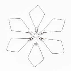 Нержавеющая Сталь Цвет Устойчивые к потускнению 304 подвески из нержавеющей стали, обручание серьги, воздушный змей, цвет нержавеющей стали, 18 датчик, 39.5x20.5x1 мм, отверстие : 1.2 мм