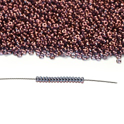 (201) Gold Luster Amethyst Toho 11/0 полукруглые бусины, японский бисер, (201) золотой блеск аметиста, 2.2x0.9 мм, отверстие : 0.8 мм, около 78000шт./фунт(450г)