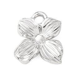 Нержавеющая Сталь Цвет 304 подвески из нержавеющей стали, цветок, без кадмия и без свинца и без никеля, цвет нержавеющей стали, 17.5x16x13.5 мм, отверстие : 2.5 мм